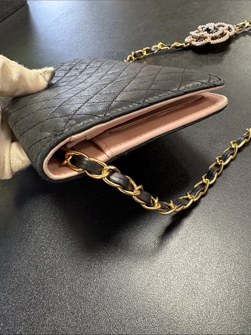 CHANEL Black Quilted Lambskin Long Wallet - Picture 8 of 16